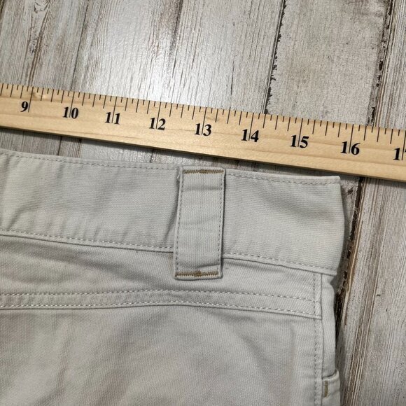 2000s Y2k Old Navy Khaki Cream Mini Skirt Ruffle Hem Womens Size 6 - Picture 4 of 5